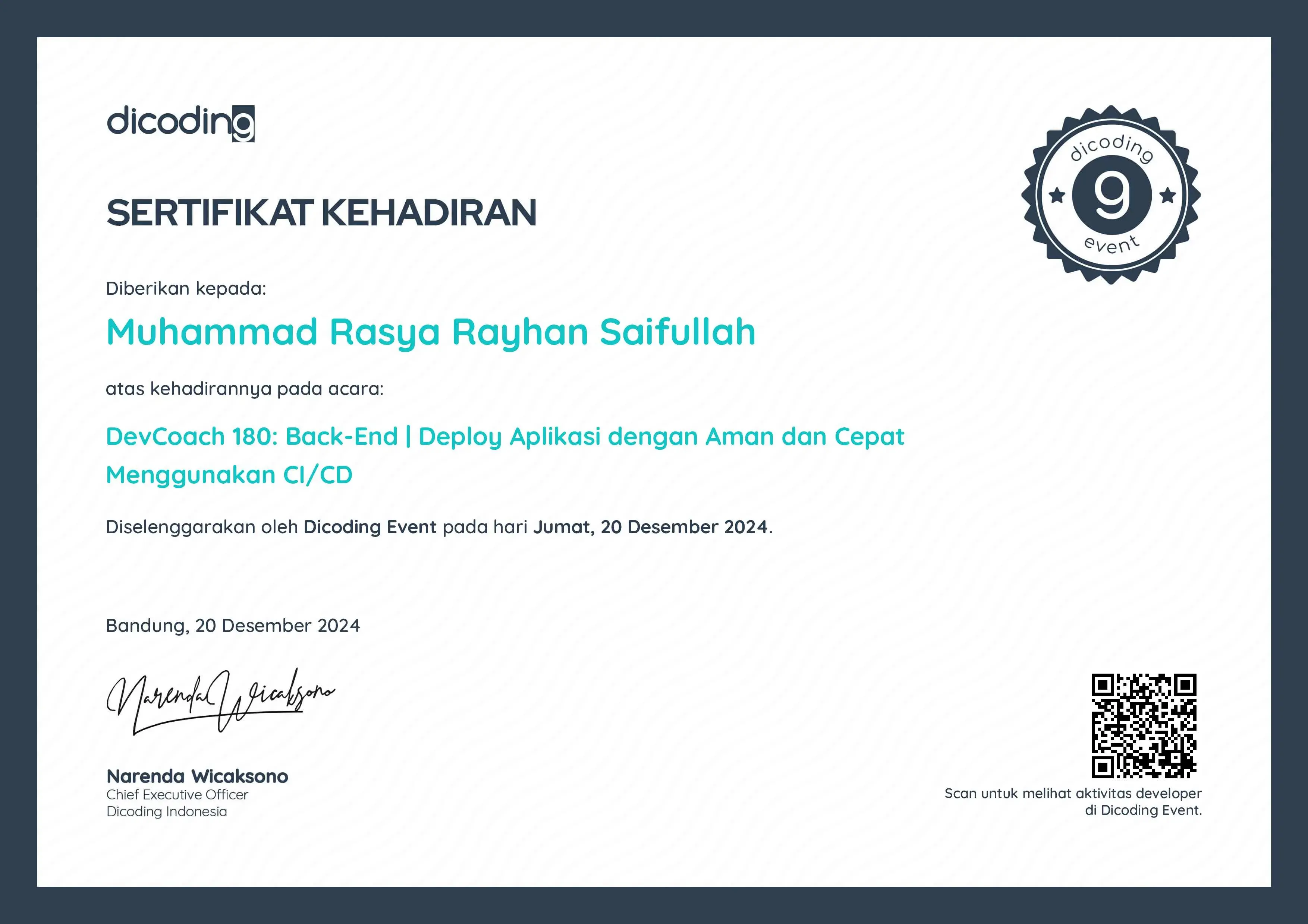 DevCoach 180 - Back-End: Deploy Aplikasi dengan CI/CD