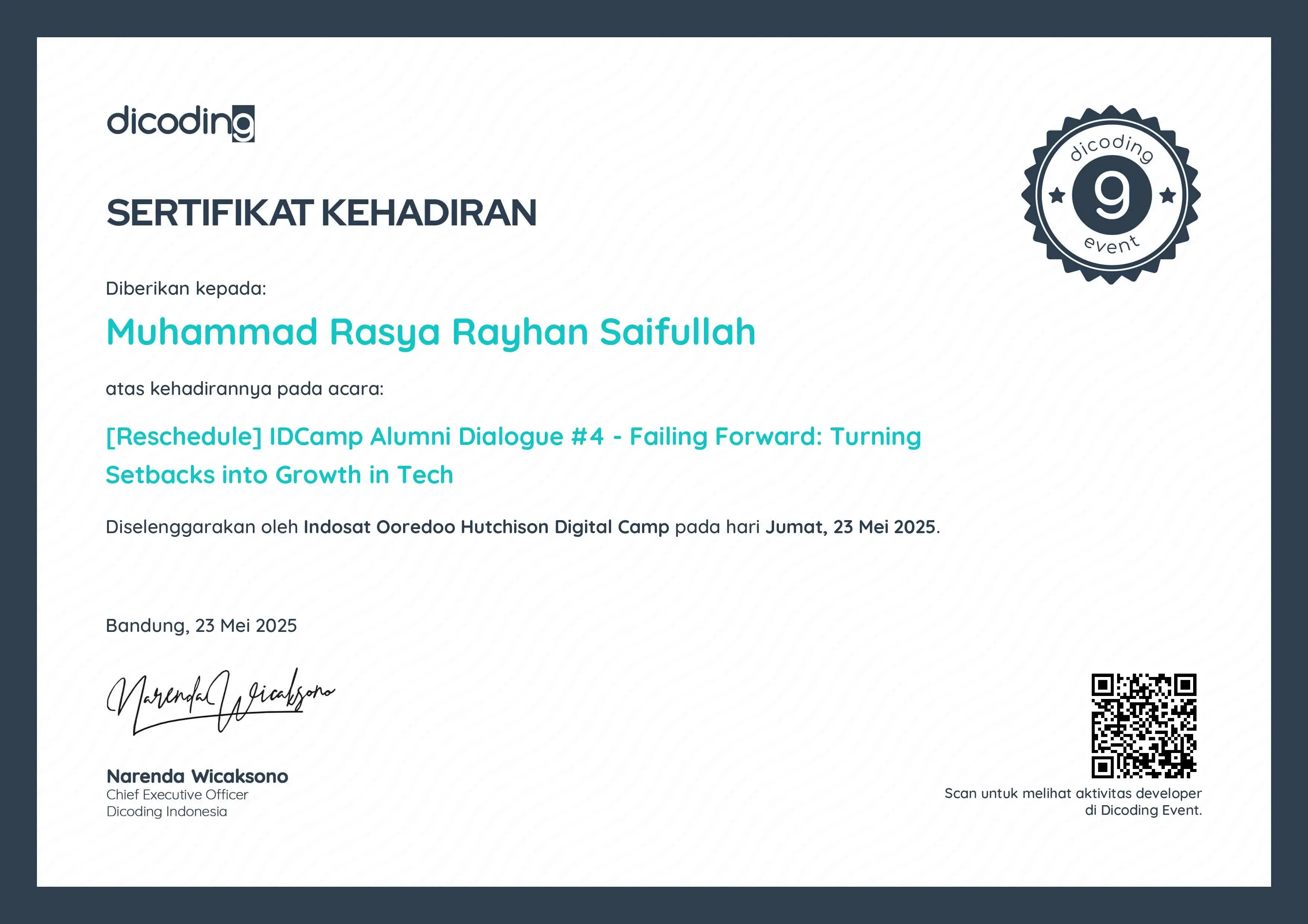 IDCamp Alumni Dialogue 4 - Failing Forward